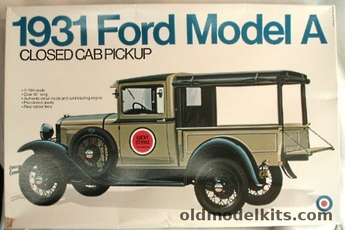 Entex 1/16 1931 Ford Model A Closed Cab Pickup, 9015 plastic model kit